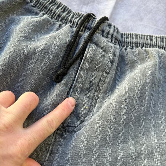 Men's Vintage 90's Surf Rags Black Textured Above the Knee Shorts Trunks Sz L - Picture 2 of 7